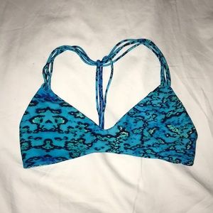 Super cool blue patterned Mikoh top size medium
